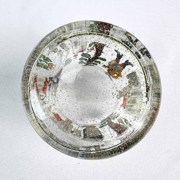 Hand Blown Vintage Glass Short Tumbler Seed Bubbles Bavarian Holiday Decor - Picture 7 of 7